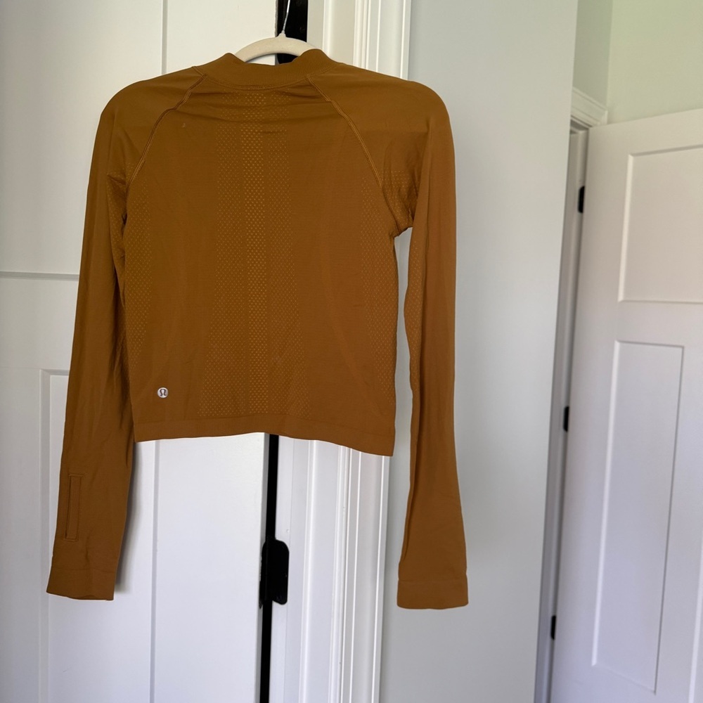 Lululemon Swiftly Tech 1/2 Zip 2.0 Cool Spiced Bronze Tuscan Gold Long Sleeve - Picture 8 of 8